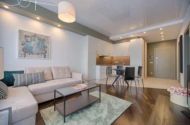 Modern living room interior with daylight