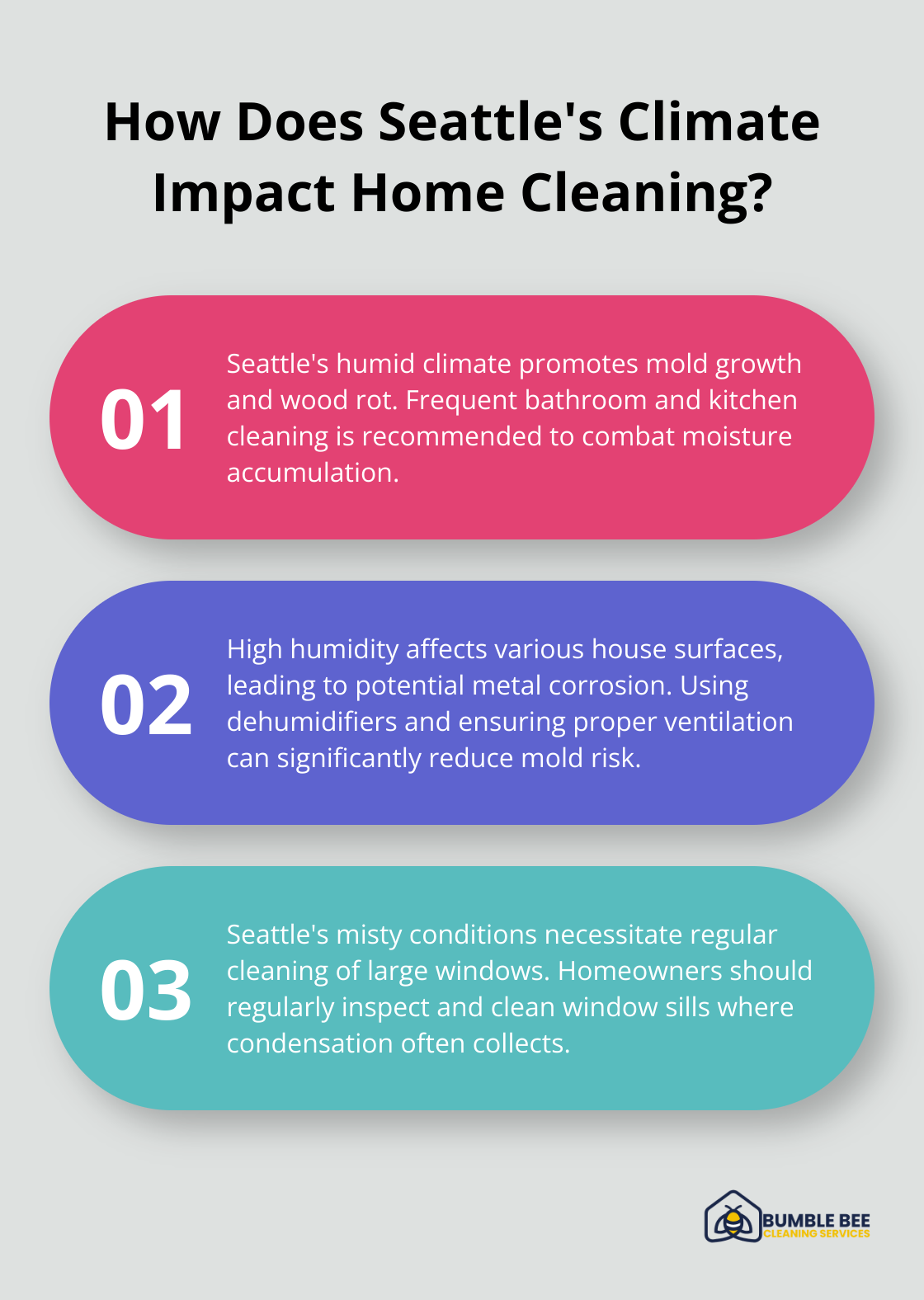 Infographic: How Does Seattle's Climate Impact Home Cleaning? - Cleaning consultation
