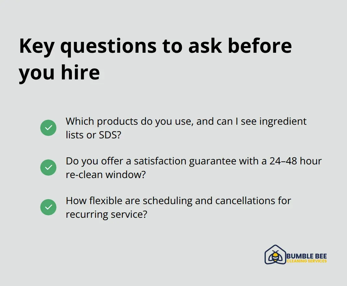 Three must-ask questions for Seattle cleaning services - Trusted cleaning company Seattle