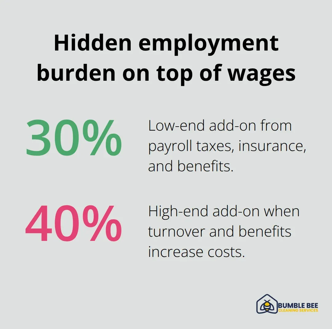 Visualization of 30%–40% employment-related cost add-on - Turnkey solutions