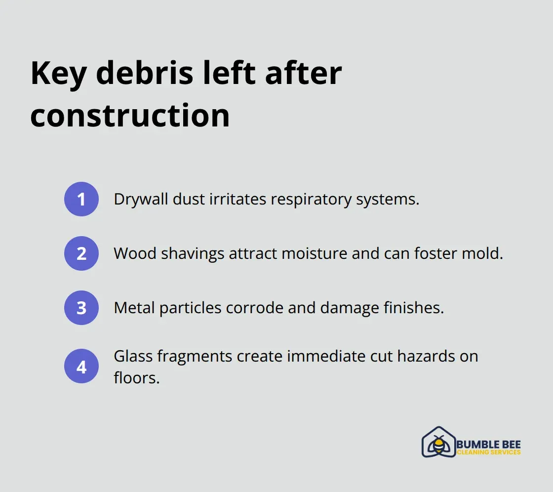 Common post-construction debris and their risks - Construction residue